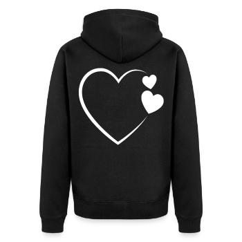 Coeur - Veste à capuche bio Premium Unisexe - noir - Dos - Nico (187cm)