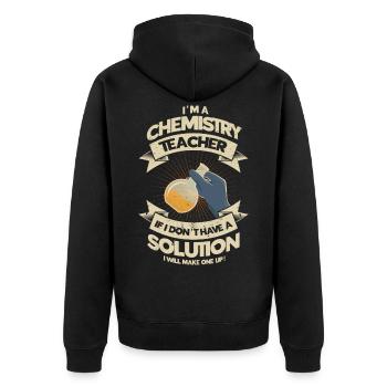 Chimiste Tableau périodique De la chimie Cadeau - Veste à capuche bio Premium Unisexe - noir - Dos - Nico (187cm)