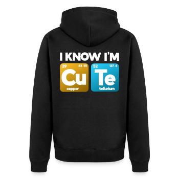 Chemist Chemistry ChemicalIst Gift - Unisex Premium Organic Zip Hoodie - black - Back - Nico (187cm)