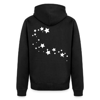 Étoiles - Veste à capuche bio Premium Unisexe - noir - Dos - Nico (187cm)