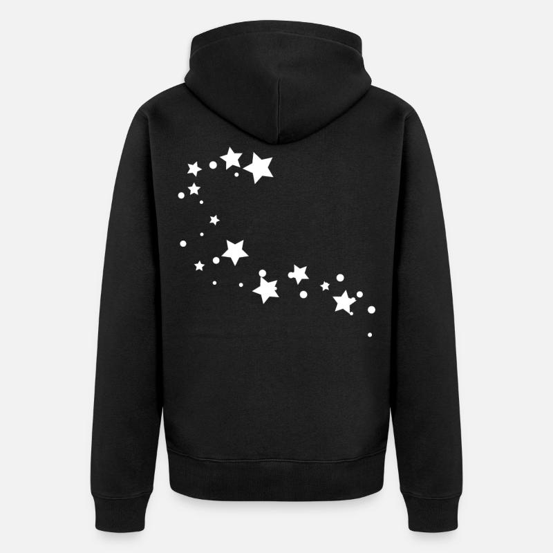 Étoiles - Veste à capuche bio Premium Unisexe - noir