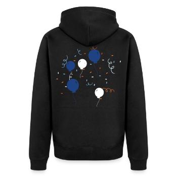 Ballons colorés - Veste à capuche bio Premium Unisexe - noir - Dos - Nico (187cm)