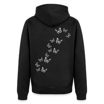 Papillon - Veste à capuche bio Premium Unisexe - noir - Dos - Nico (187cm)