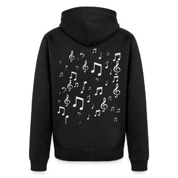 Musique Notes musicales - Veste à capuche bio Premium Unisexe - noir - Dos - Nico (187cm)