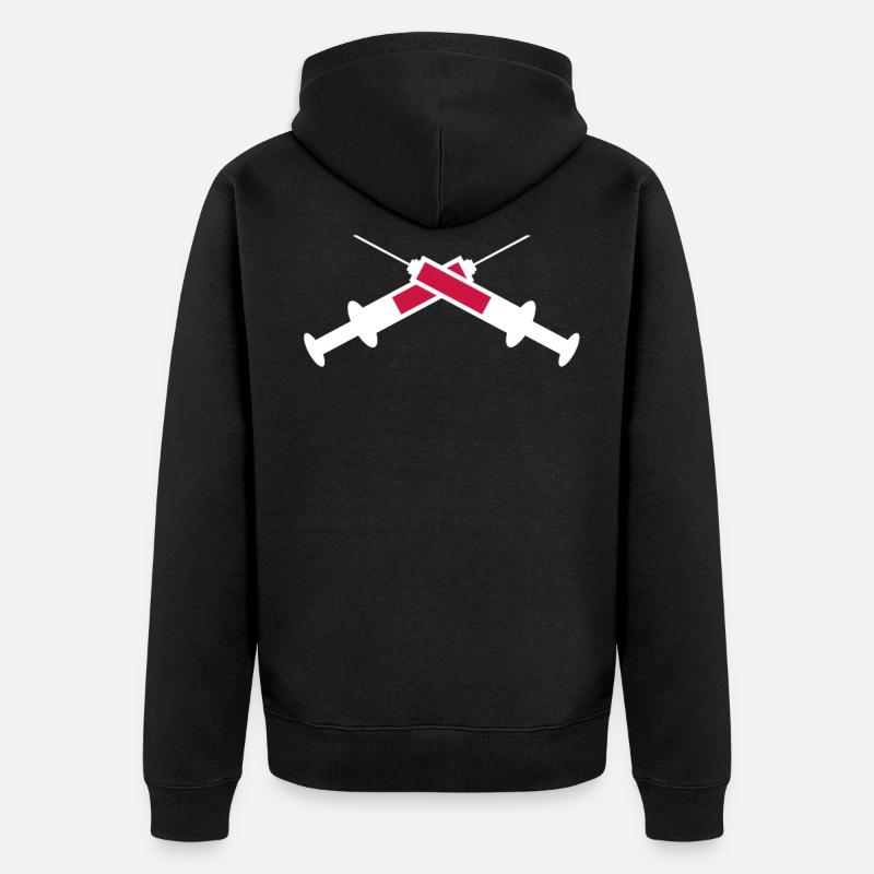 Spritze - Unisex Premium Bio Zip Hoodie - Schwarz