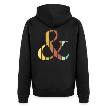 symbole et - Veste à capuche bio Premium Unisexe - noir - Dos - Nico (187cm)