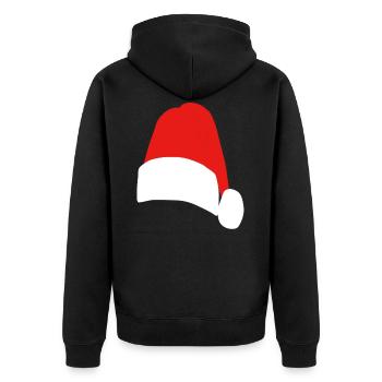 Noël Nicolas casquette - Veste à capuche bio Premium Unisexe - noir - Dos - Nico (187cm)
