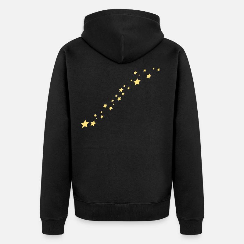Sternschnuppe - Unisex Premium Bio Zip Hoodie - Schwarz