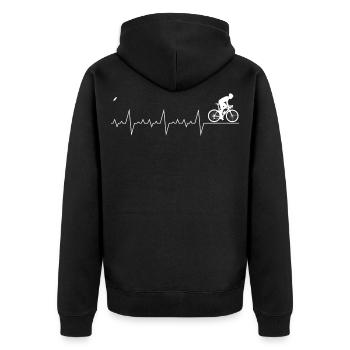 Cyclisme Vélo de course - Veste à capuche bio Premium Unisexe - noir - Dos - Nico (187cm)
