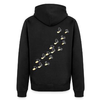 Bee bee beekeeper - Unisex Premium Organic Zip Hoodie - black - Back - Nico (187cm)