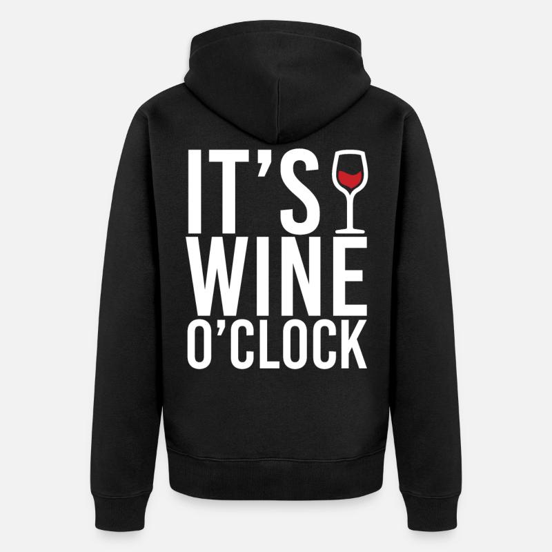 Vin drôle Proverbes - Veste à capuche bio Premium Unisexe - noir