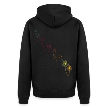 pissenlit pissenlit - Veste à capuche bio Premium Unisexe - noir - Dos - Nico (187cm)