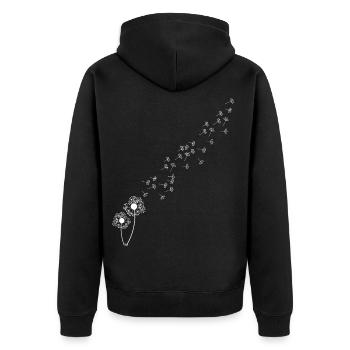 Pissenlit - Veste à capuche bio Premium Unisexe - noir - Dos - Nico (187cm)