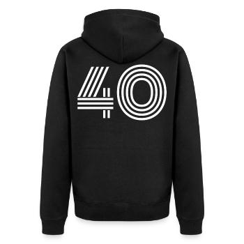40 - Veste à capuche bio Premium Unisexe - noir - Dos - Nico (187cm)