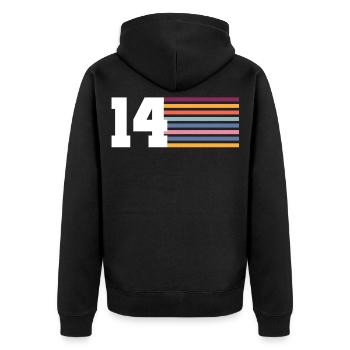 14 - Veste à capuche bio Premium Unisexe - noir - Dos - Nico (187cm)