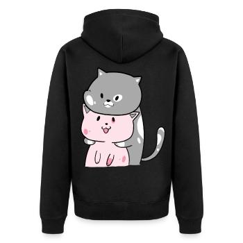 Promue grande sœur - Veste à capuche bio Premium Unisexe - noir - Dos - Nico (187cm)