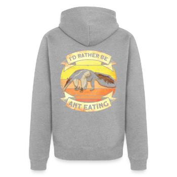 Fourmilière Anteater Wildlife - Veste à capuche bio Premium Unisexe - gris chiné - Dos - Nico (187cm)