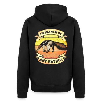 Fourmilière Anteater Wildlife - Veste à capuche bio Premium Unisexe - noir - Dos - Nico (187cm)