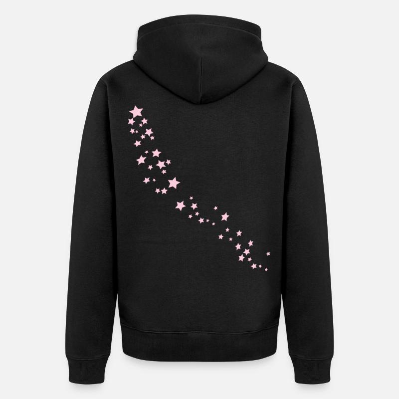Étoile Rose - Veste à capuche bio Premium Unisexe - noir