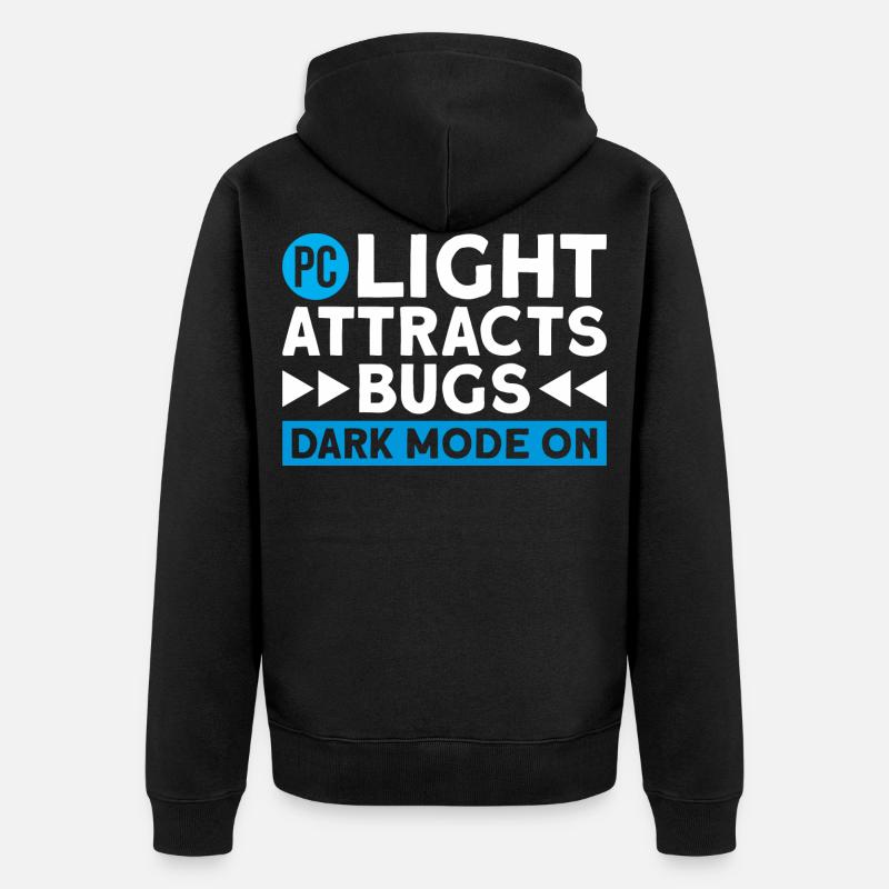 Computer Coding Programmer - Unisex Premium Organic Zip Hoodie - black