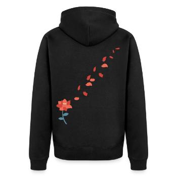 Plantes - Veste à capuche bio Premium Unisexe - noir - Dos - Nico (187cm)