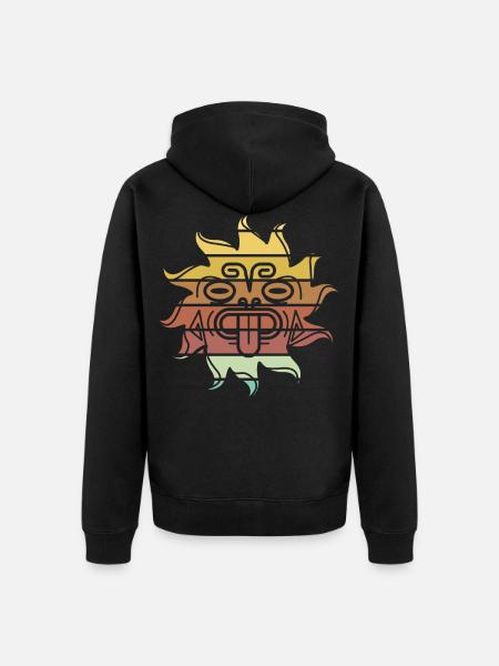 Neuseeland Haka Geschenkidee - Unisex Premium Bio Zip Hoodie - Schwarz