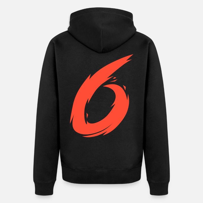 6 - Unisex Premium Bio Zip Hoodie - Schwarz