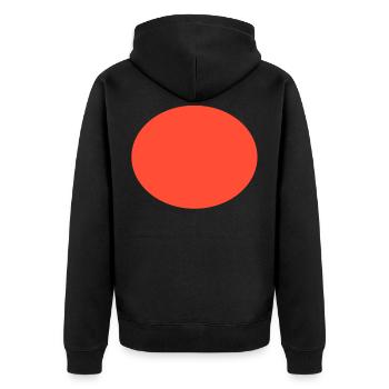 Kreis Rot - Unisex Premium Bio Zip Hoodie - Schwarz - Hinten - Nico (187cm)
