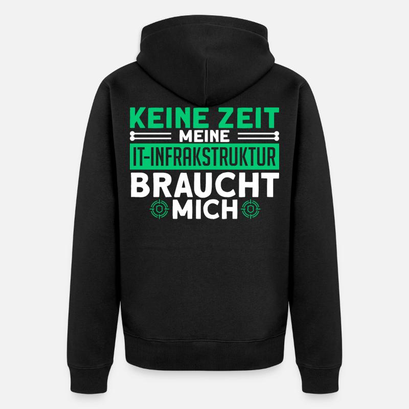 Programmierer Systemadministrator Fachinformatiker - Unisex Premium Bio Zip Hoodie - Schwarz