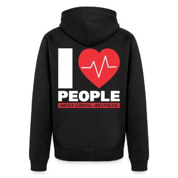 Anesthesia Anesthesiologist Anesthesiologist - Unisex Premium Organic Zip Hoodie - black - Back - Nico (187cm)