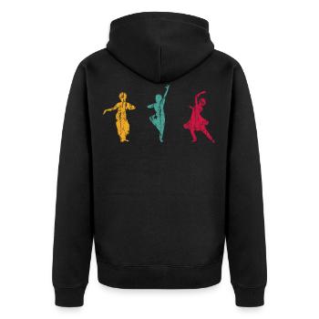 Maori Tribal Polynésian Danse Drôle Haka - Veste à capuche bio Premium Unisexe - noir - Dos - Nico (187cm)
