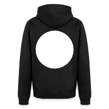 circle - Unisex Premium Organic Zip Hoodie - black - Back - Nico (187cm)