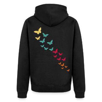 Papillon - Veste à capuche bio Premium Unisexe - noir - Dos - Nico (187cm)