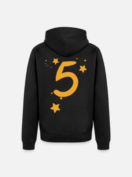 5 anniversaire 5 ans - Veste à capuche bio Premium Unisexe - noir