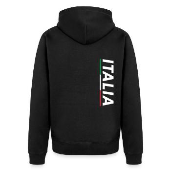 Produit Italia Fier football italien italien - Veste à capuche bio Premium Unisexe - noir - Dos - Nico (187cm)