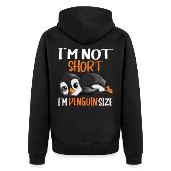 Pingouin design avec sort Drôle de créatures marines - Veste à capuche bio Premium Unisexe - noir - Dos - Nico (187cm)