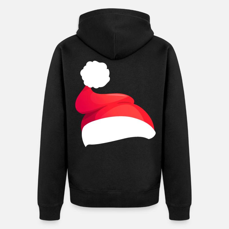 Bonnets rouges du Père Noël - Veste à capuche bio Premium Unisexe - noir