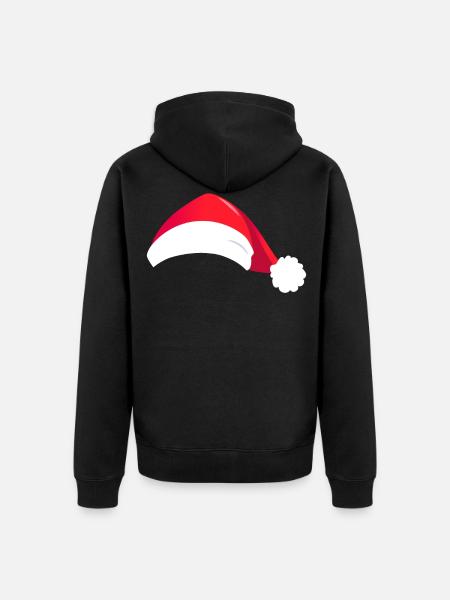 Bonnet rouge de Noël - Veste à capuche bio Premium Unisexe - noir