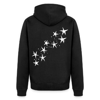 Étoiles - Veste à capuche bio Premium Unisexe - noir - Dos - Nico (187cm)