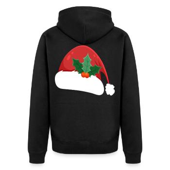 Bonnet de Noël - Veste à capuche bio Premium Unisexe - noir - Dos - Nico (187cm)