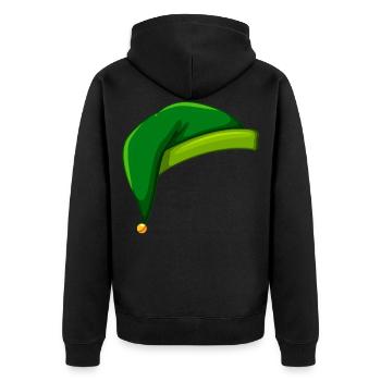 Elfe - Fée - Noël - Veste à capuche bio Premium Unisexe - noir - Dos - Nico (187cm)