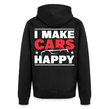 Auto-préparateur Professionnel de soins de voiture Cadeau - Veste à capuche bio Premium Unisexe - noir - Dos - Nico (187cm)