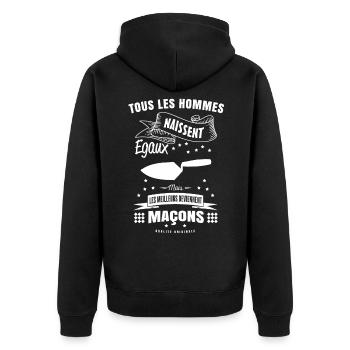 MEILLEUR MAÇON - Veste à capuche bio Premium Unisexe - noir - Dos - Nico (187cm)