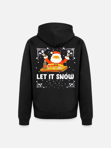 Weihnachtsmann Kokain Weihnachten - Unisex Premium Bio Zip Hoodie - Schwarz
