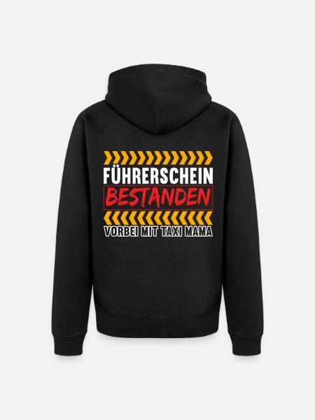 Führerscheinprüfung Bestanden Führerschein - Unisex Premium Bio Zip Hoodie - Schwarz