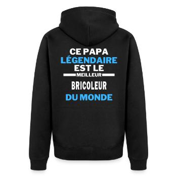 ce papa légendaire est le Meilleur BRICOLEUR monde - Veste à capuche bio Premium Unisexe - noir - Dos - Nico (187cm)