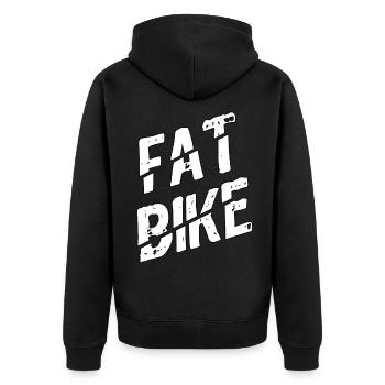 Fatbike Mountainbiken Fat bike - Unisex Premium Bio Zip Hoodie - Schwarz - Hinten - Nico (187cm)