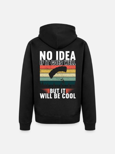 Parachute Skydiver - Unisex Premium Organic Zip Hoodie - black