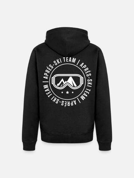 apres ski team - Unisex Premium Bio Zip Hoodie - Schwarz