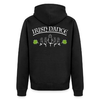Danse irlandaise - Veste à capuche bio Premium Unisexe - noir - Dos - Nico (187cm)
